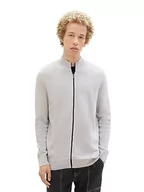 Kurtki męskie - TOM TAILOR Denim Męska kurtka z dzianiny, 12035 – szary Heather Melange, L - miniaturka - grafika 1
