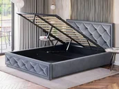 Łóżka - Łóżko tapicerowane z pojemnikiem LB-45 | 160x200 | Kolor do wyboru | [P] - miniaturka - grafika 1