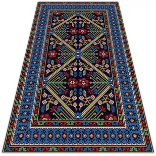 Winylowy dywan Geometryczne kwiaty retro 60x90 cm - Dywany - miniaturka - grafika 1