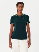 Koszulki i topy damskie - Lacoste T-Shirt TF5289 Zielony Slim Fit - miniaturka - grafika 1