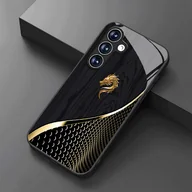 Etui i futerały do telefonów - TEMU Etui na telefon z motywem złotej głowy i czarną teksturą dla for Samsung Galaxy S25/S25 Plus/S25 Ultra/S24/S24 FE/S24 Plus/S24 Ultra/S23+/S23 - miniaturka - grafika 1