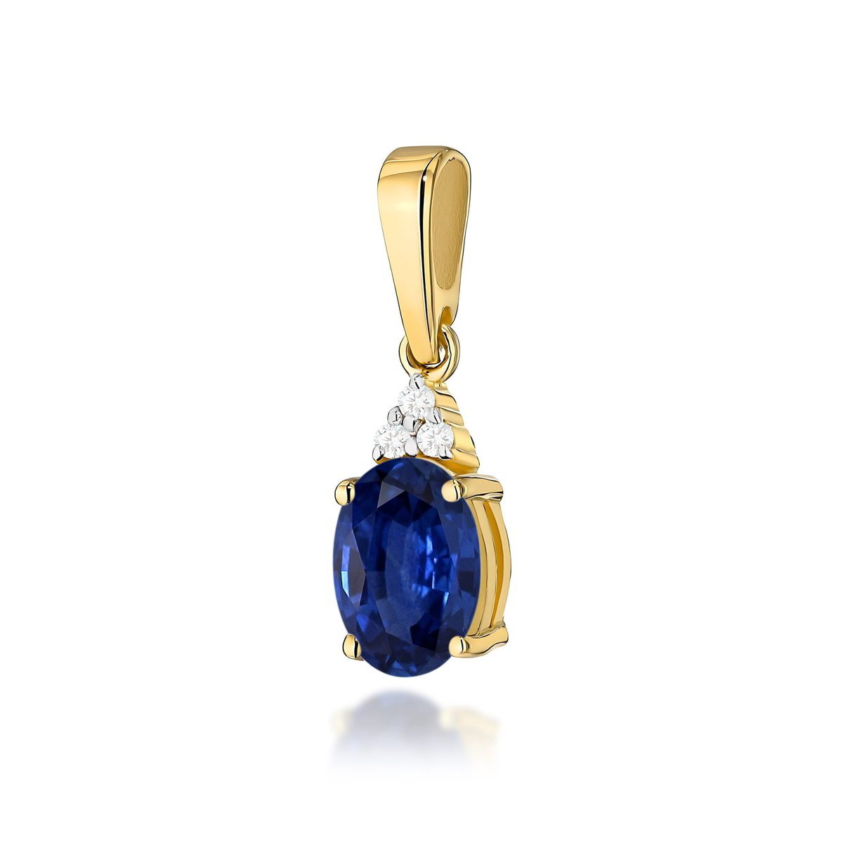 Złota zawieszka / wisiorek Szafir 0,90ct żółte złoto pr. 585