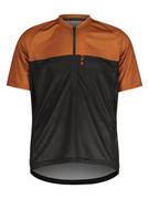 Koszulki sportowe męskie - Maloja Koszulka kolarska "BarettiM" w kolorze jasnobrązowo-czarnym - miniaturka - grafika 1