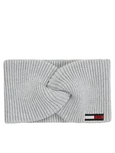 Tommy Hilfiger Opaska materiałowa Elongated Flag AW0AW16776 Szary - Apaszki i szaliki damskie - miniaturka - grafika 1