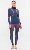 Bielizna sportowa damska - Komplet bielizny termoaktywnej damskiej z maską Viking Fusion 7046 turkusowo-różowy - miniaturka - grafika 1