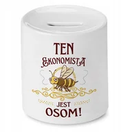 Skarbonki - Skarbonka Dla Ekonomisty na Urodziny na Prezent z Nadrukiem ze Zdjęciem + Opakowanie na prezent (wzór 04) - miniaturka - grafika 1