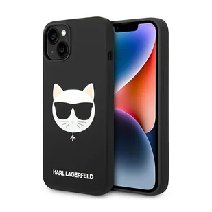 Karl Lagerfeld Etui do iPhone 14 6,1" hardcase czarny/black Silicone Choupette Head Magsafe - Etui i futerały do telefonów - miniaturka - grafika 1