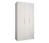 Szafy - Szafa trzydrzwiowa Como 4 120 gł.40 biały+złoty - miniaturka - grafika 1