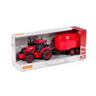 Samochody i pojazdy dla dzieci - Polesie 91499 Traktor BELARUS do przewozu zwierząt - miniaturka - grafika 1