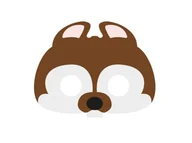 Dodatki do strojów karnawałowych - Maska filcowa Wiewiórka - 1 szt. - miniaturka - grafika 1