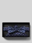 Krawaty i muchy męskie - Mucha i poszetka z haftem na całej powierzchni - miniaturka - grafika 1