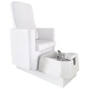Fotel kosmetyczny elektryczny do pedicure z hydromasażerem stóp do salonu SPA biały - Fotele kosmetyczne - miniaturka - grafika 1