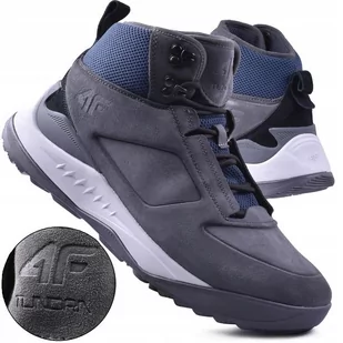 ﻿Buty Trekkingowe WODOODPORNE Zimowe Męskie 4F Tundra -22 SKÓRZANE r.46 - Buty trekkingowe męskie - miniaturka - grafika 1