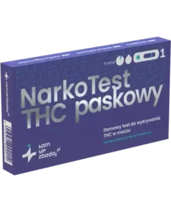 Narko Test THC paskowy domowy test do wykrywania THC w moczu, 1 sztuka - Testy ciążowe i diagnostyczne - miniaturka - grafika 1