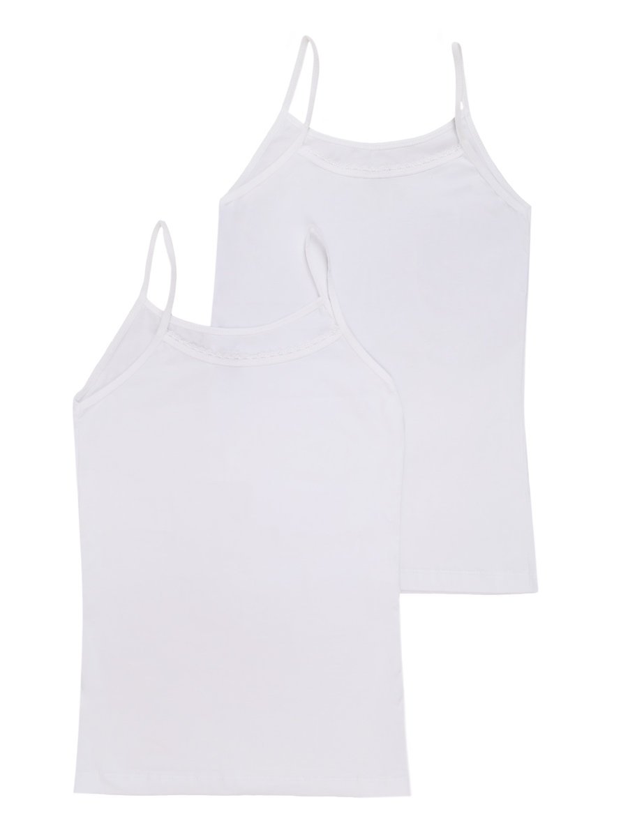 Podkoszulka dziewczęca dziecięca bawełniana biała 2PAK 146-152 MYWAY