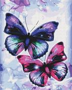 Malowanie po numerach - Artnapi 40x50cm Zestaw Do Malowania Po Numerach - Błyszczące motyle - Na Drewnianej Ramie - miniaturka - grafika 1