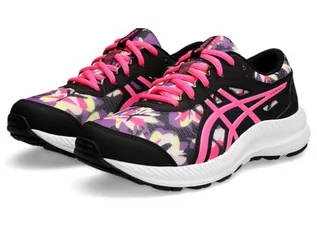 Buty dla chłopców - ASICS Contend 8 Gs sneakersy chłopięce, Black Hot Pink, 33 EU - grafika 1