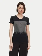 Koszulki i topy damskie - Fracomina T-Shirt FP25ST3002J449N4 Czarny Regular Fit - miniaturka - grafika 1