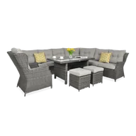 Meble ogrodowe - Zestaw Mebli Ogrodowych Wypoczynkowych Technorattan TRIVENTO Narożnik Taras - miniaturka - grafika 1