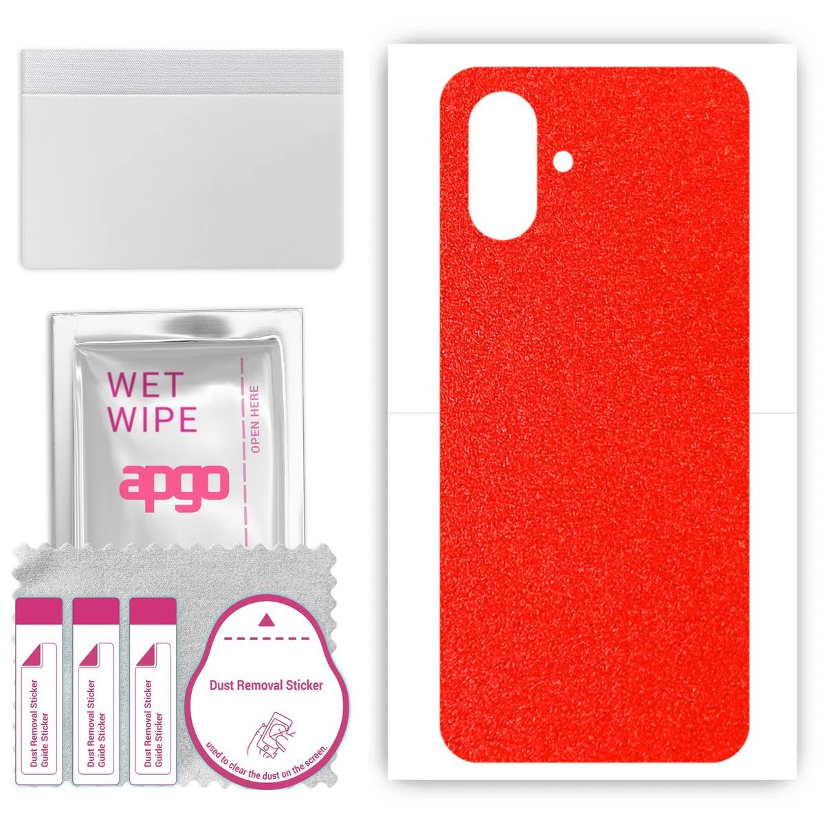 Folia naklejka skórka strukturalna na TYŁ do Apple iPhone 16 Plus - Czerwony Pastel Matowy - apgo SKINS