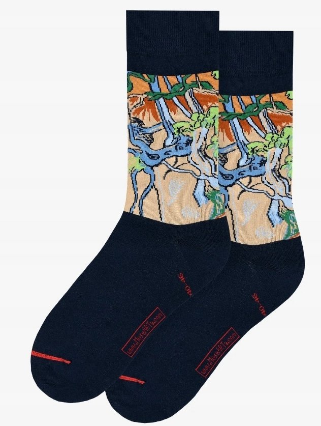 MUSEARTA SKARPETKI GRANATOWE WYSOKIE BAWEŁNA 36-40 3H8G5_D3* EU 36-40 3_8 T