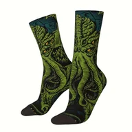 Inne - 1 Para Unisex & Vintage Styl Nowość Horror Ośmiornica Wzór Skarpety, Modne Graffiti Męskie Damskie Skarpetki, Szalone Zabawne Skarpetki Na Prezenty - miniaturka - grafika 1