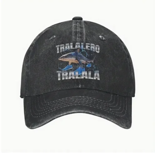 Czapka z Daszkiem Tralalero Tralala Śmieszny Rekin Meme Baseball Czapka