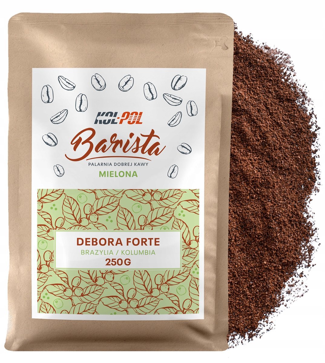 KAWA MIELONA 250g Kawa 100% Arabica Świeżo Palona - Debora Forte x Kol-Pol