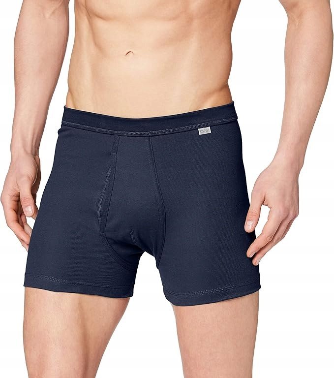 Huber Bawełniane Bokserki Plus Size Granatowe Gładkie Xxl J2A