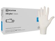 Rękawiczki jednorazowe - Mercator Medical, Rękawice Nitrylowe Nitrylex Classic White, M, 100 S. - miniaturka - grafika 1