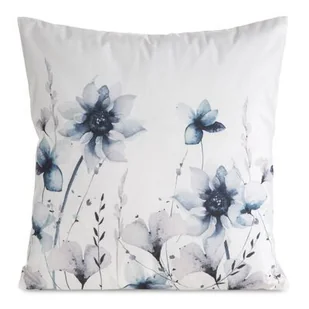Poszewka dekoracyjna Mink 45 x 45 cm błękitne kwiaty wielokolorowy - Poszewki na poduszki - miniaturka - grafika 1