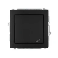 Gniazdka elektryczne - Karlik Łącznik schodowy czarny 12DWP-3 - miniaturka - grafika 1