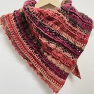 Apaszki i szaliki damskie - Ciepła zapinana apaszka kolorowa chustka z wełną merino - miniaturka - grafika 1