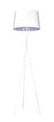 Lampy stojące - Biała lampa stojąca abażurowa S912 K5-M25 - miniaturka - grafika 1