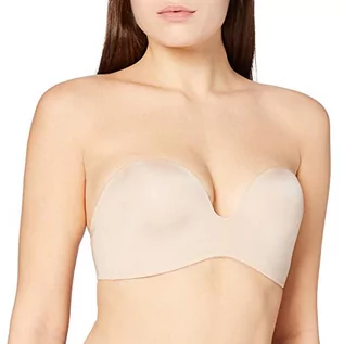 Biustonosze - Wonderbra Damski wyrafinowany Glamour Ultimate koronkowy biustonosz bez ramiączek na co dzień, Beżowy (skóra 1007), 85B - grafika 1