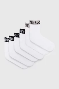 Calvin Klein skarpetki 6-pack męskie kolor biały 701220503 - Skarpetki męskie - miniaturka - grafika 1