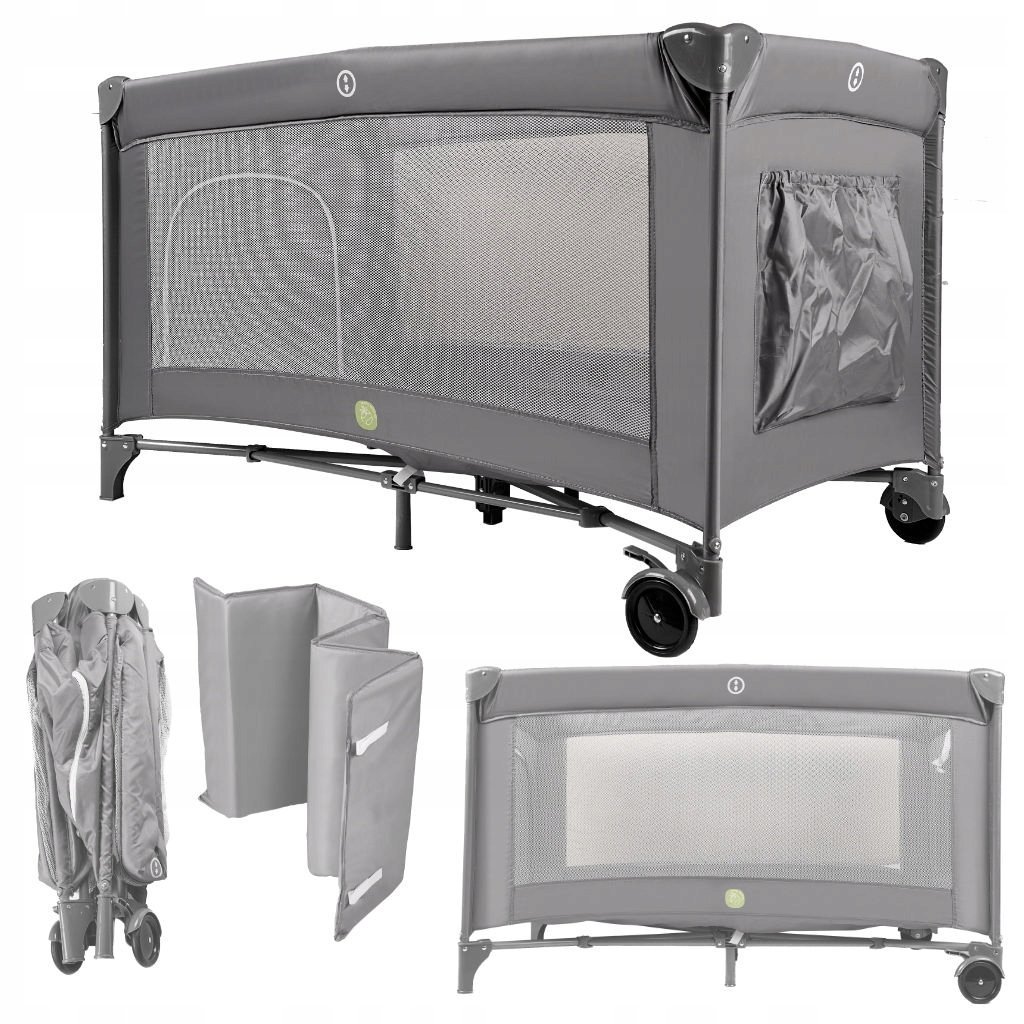 ŁÓŻECZKO DZIECIĘCE TURYSTYCZNE SKŁADANE Z MATERACEM MAX. 15KG KÓŁKA