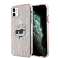 Etui i futerały do telefonów - Etui Karl Lagerfeld IML Choupette Head & Monogram na iPhone 11 / Xr - różowe - miniaturka - grafika 1