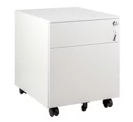 Szafki biurowe - Kontenerek biurowy z szufladami, 39x50x50 cm, biały - miniaturka - grafika 1