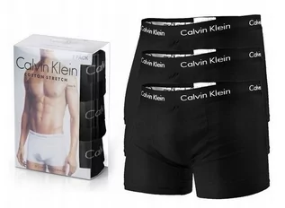 Majtki męskie - Calvin Klein - Bokserki Czarne Męskie 3 Pack /l - grafika 1