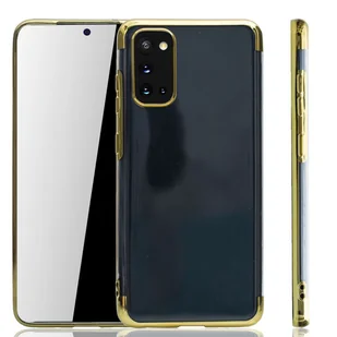 Etui na telefon Samsung Galaxy S20 Gold - Clear - silikonowe etui z TPU w kolorze przezroczystego złota - Etui i futerały do telefonów - miniaturka - grafika 1