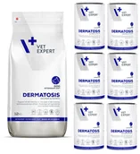 Sucha karma dla psów - 4T Veterinary Diet Dog Dermatosis Salmon Potato 12kg + Dermatosis Dog 6x400g - miniaturka - grafika 1