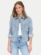Koszule damskie - ONLY Koszula jeansowa Cassie 15349520 Niebieski Oversize - miniaturka - grafika 1