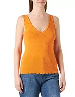 Swetry damskie - Naf Naf Damski sweter Mentha, pomarańczowy, XS - miniaturka - grafika 1