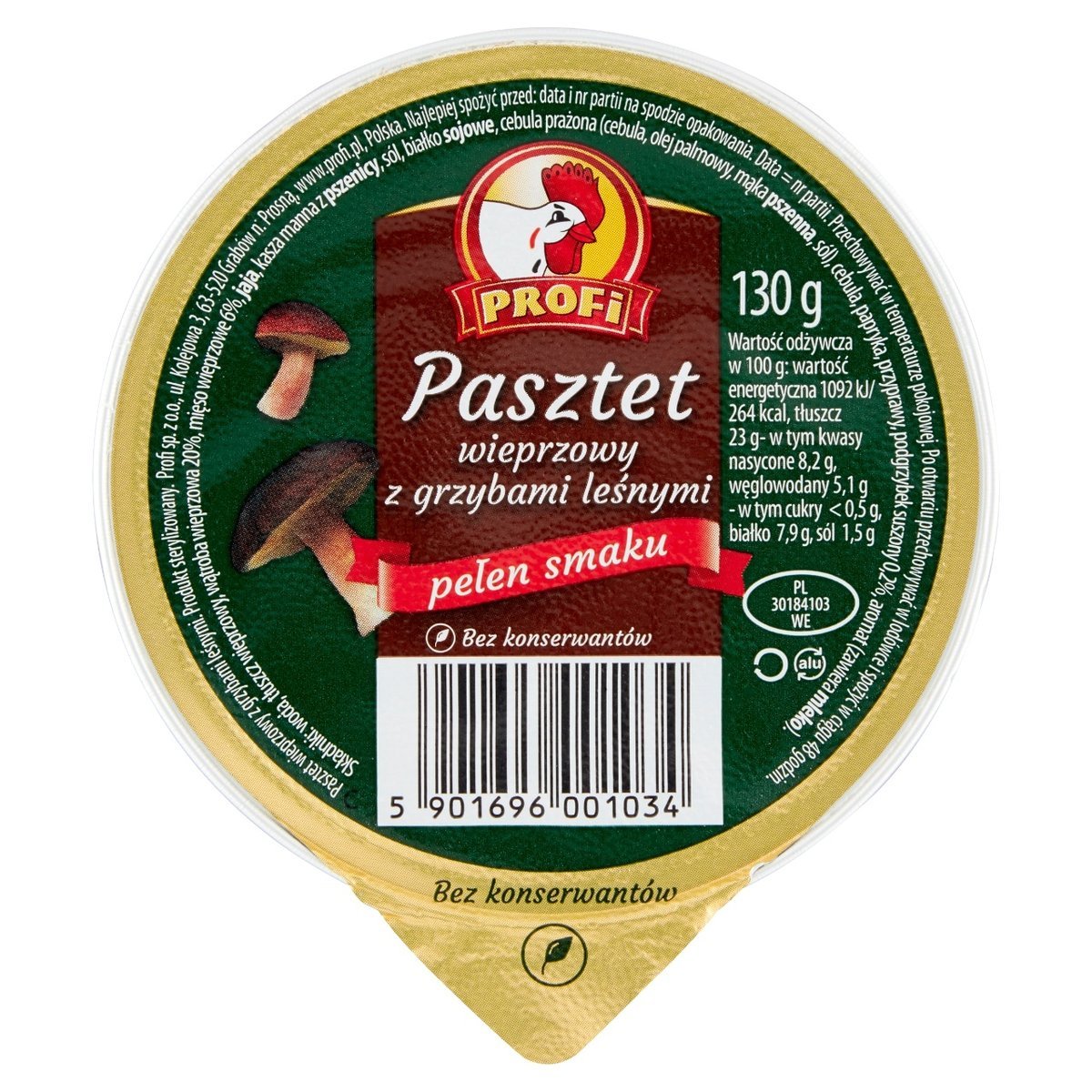 PROFI PASZTET WIEP.GRZYB.130G