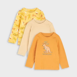 Pajacyki dla niemowląt - Sinsay - Koszulki 3 pack - Żółty - grafika 1