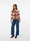 Kurtki damskie - Vero Moda Kurtka pluszowa w kolorze beżowo-jasnoróżowym - miniaturka - grafika 1