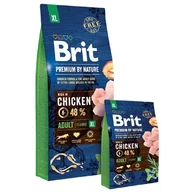 Sucha karma dla psów - Brit Premium By Nature Adult Extra Large XL 15 kg - miniaturka - grafika 1
