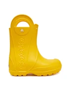 Buty dla chłopców - Crocs Kalosze Handle It Rain Boot K 211052 Żółty - miniaturka - grafika 1