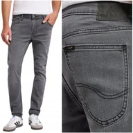 Spodnie męskie - Lee MALONE SKINNY Darkness elastyczne szare spodnie jeansowe rurki W32 L32 - miniaturka - grafika 1